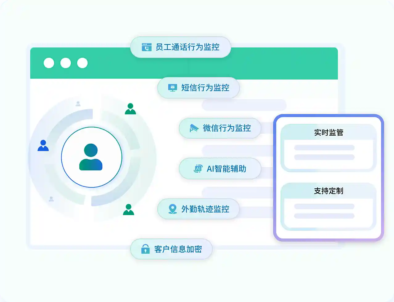 移动端客户管理功能界面